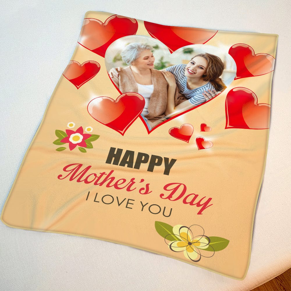 Mother's Day Blanket Personalized Photo Blanket Gift for Her - Happy Mother's Day - Giftlab