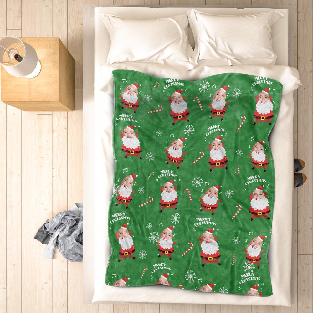 Custom Photo Blanket Christmas Gift - Santa - Giftlab