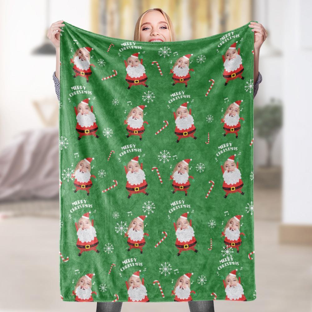 Custom Photo Blanket Christmas Gift - Santa - Giftlab