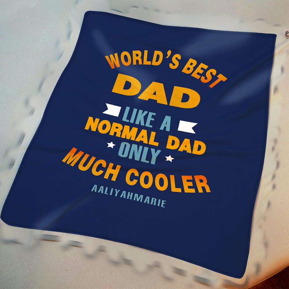 Father's Day Blanket Gift Custom World's Best Dad with Name the Best Gift for Dad - Giftlab