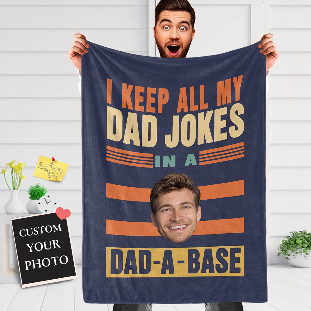 Custom Face Blanket Personalized Blanket for Dad Father's Day Blanket Gift - Giftlab