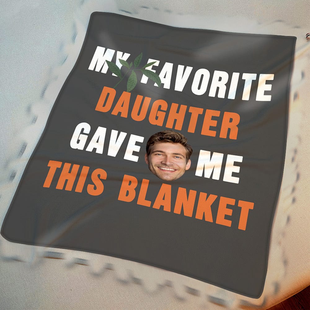 Fathers Day Blanket Custom Face Blanket Personalized Blanket for Dad - Giftlab