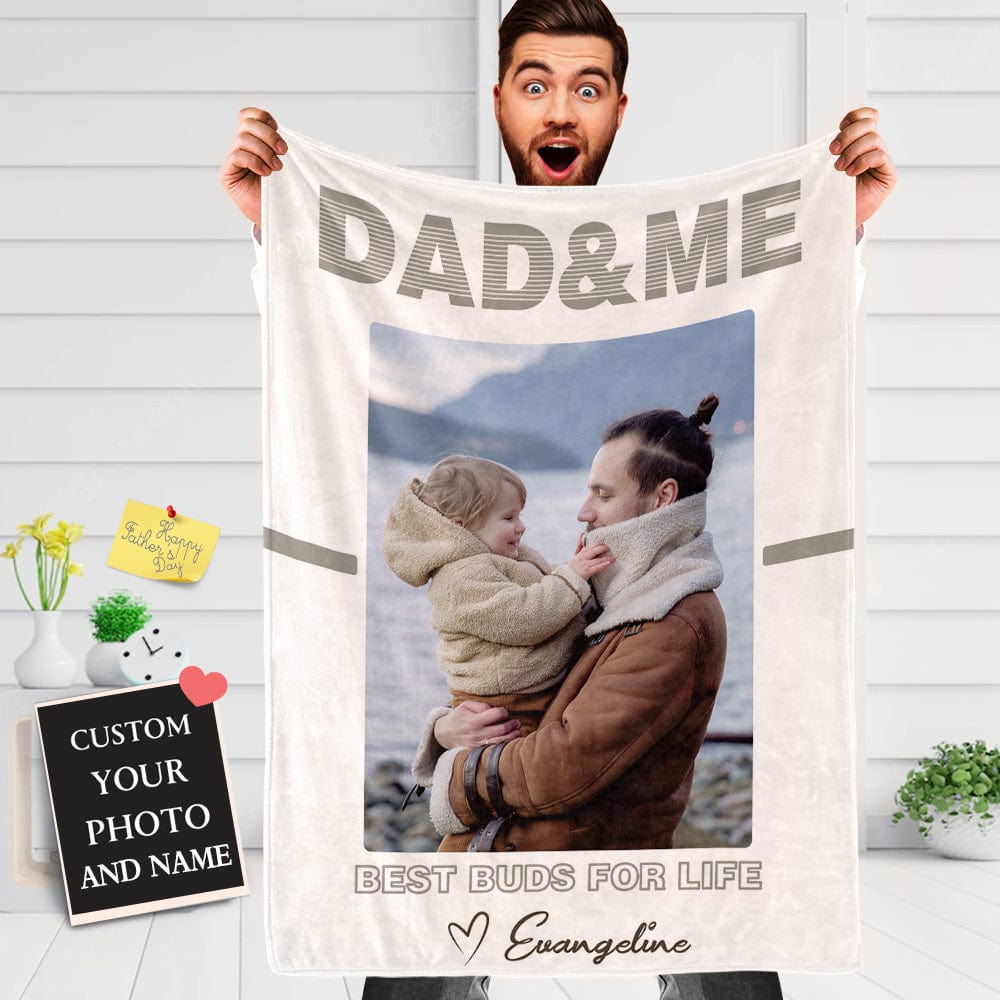 Father's Day Blanket Custom Photo Blanket Father's Day Gift - Giftlab