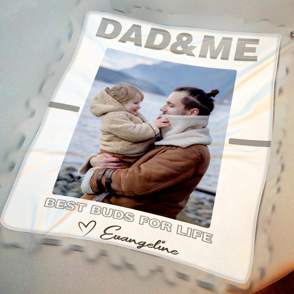 Father's Day Blanket Custom Photo Blanket Father's Day Gift - Giftlab
