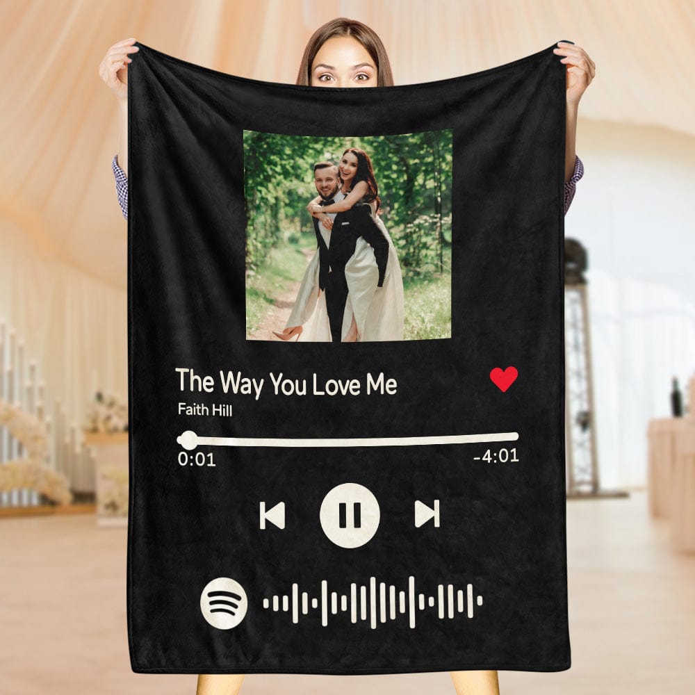 Spotify Blanket Custom Blankets Personalized Wedding Gifts - Giftlab