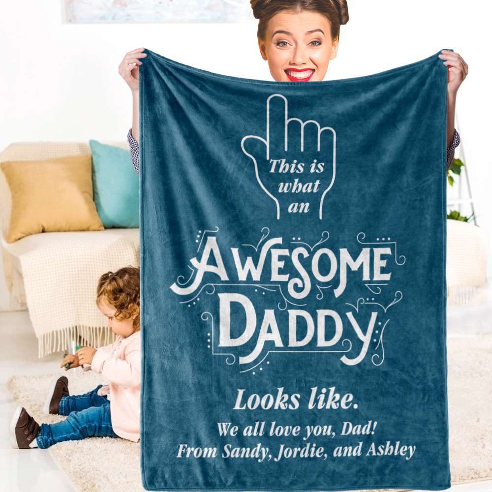 Father's Day Blankets Personalized Blanket Gifts for Dad - Giftlab