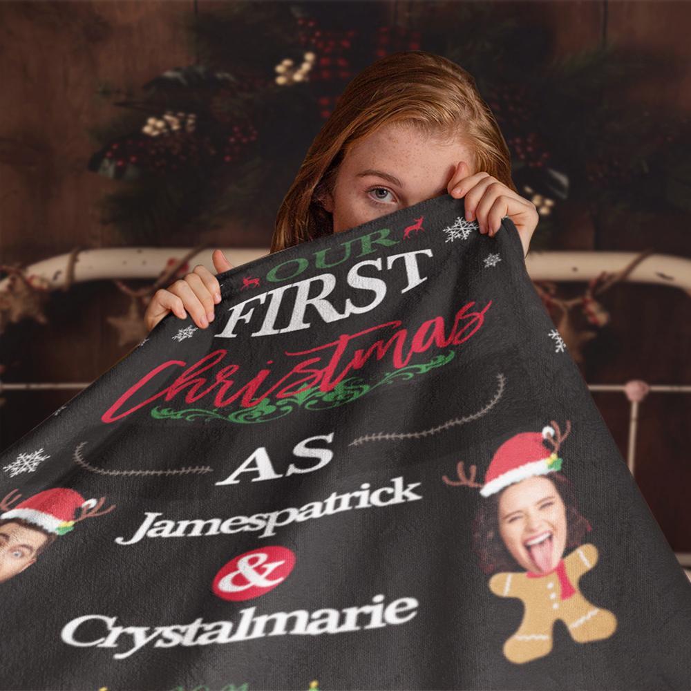 First Christmas Gifts Blanket Custom Christmas Blanket Christmas Gift for Him - Giftlab