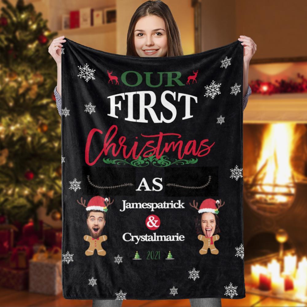 First Christmas Gifts Blanket Custom Christmas Blanket Christmas Gift for Him - Giftlab