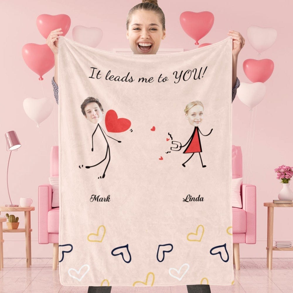 Valentines Blanket Custom Photo Blanket Valentine's Day Gift For Her - Giftlab
