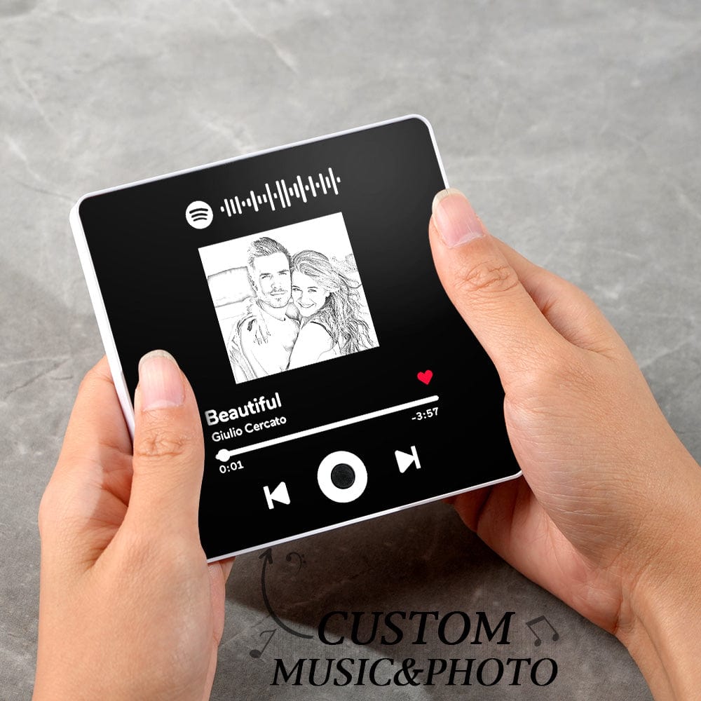 Customized Album Fridge Magnet Personalized Music Fridge Magnet Can Play Music for Couples - Giftlab