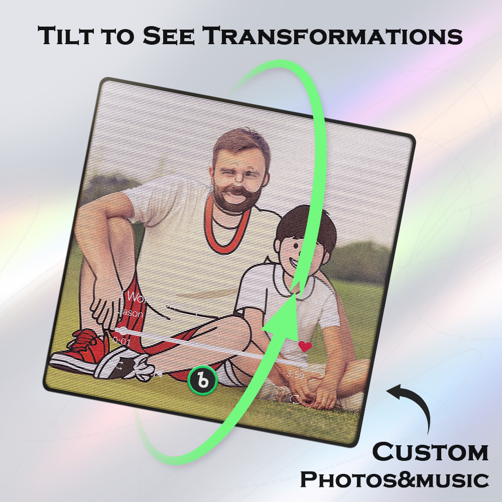 Custom Cartoon Characters Photo Lenticular Music Fridge Magnet Fun Gift