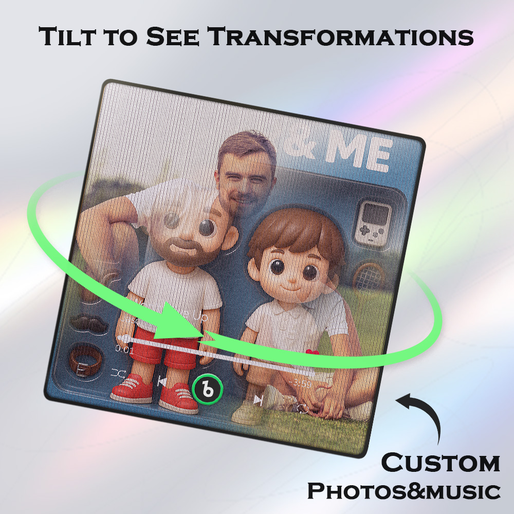 Custom Music Fridge Magnet Cartoon Photo Lenticular Gift