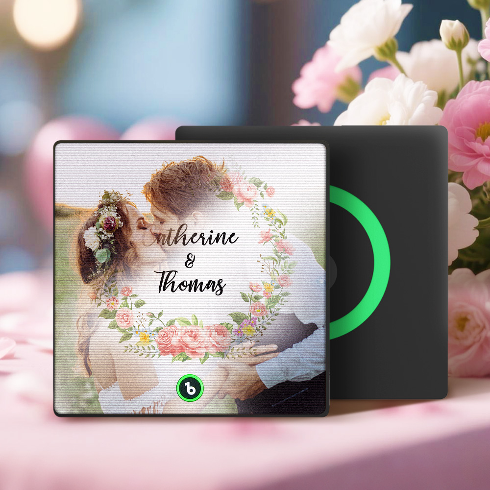 Custom Lenticular Music Fridge Magnet Personalized Name Portrait Song Playback Gift