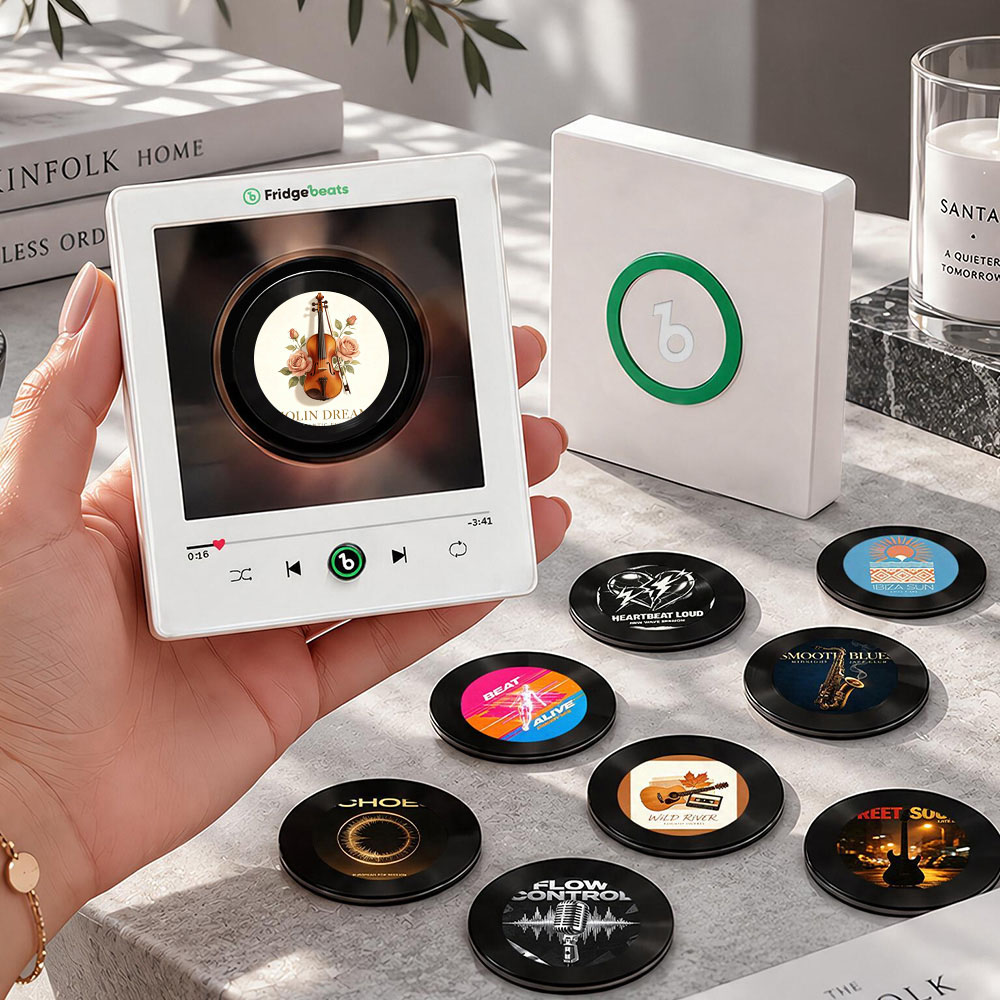 Classic Music Mini Vinyl Record Player with 9 Discs, Vintage Magnetic Disc Player for Home DecorV6.0