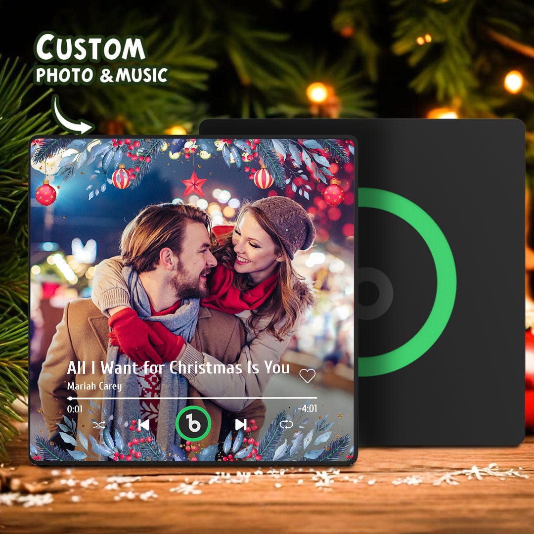 Custom Photo Music Fridge Magnet Christmas Gifts for Lovers Personalized Music Magnets Can Play Songs - Giftlab
