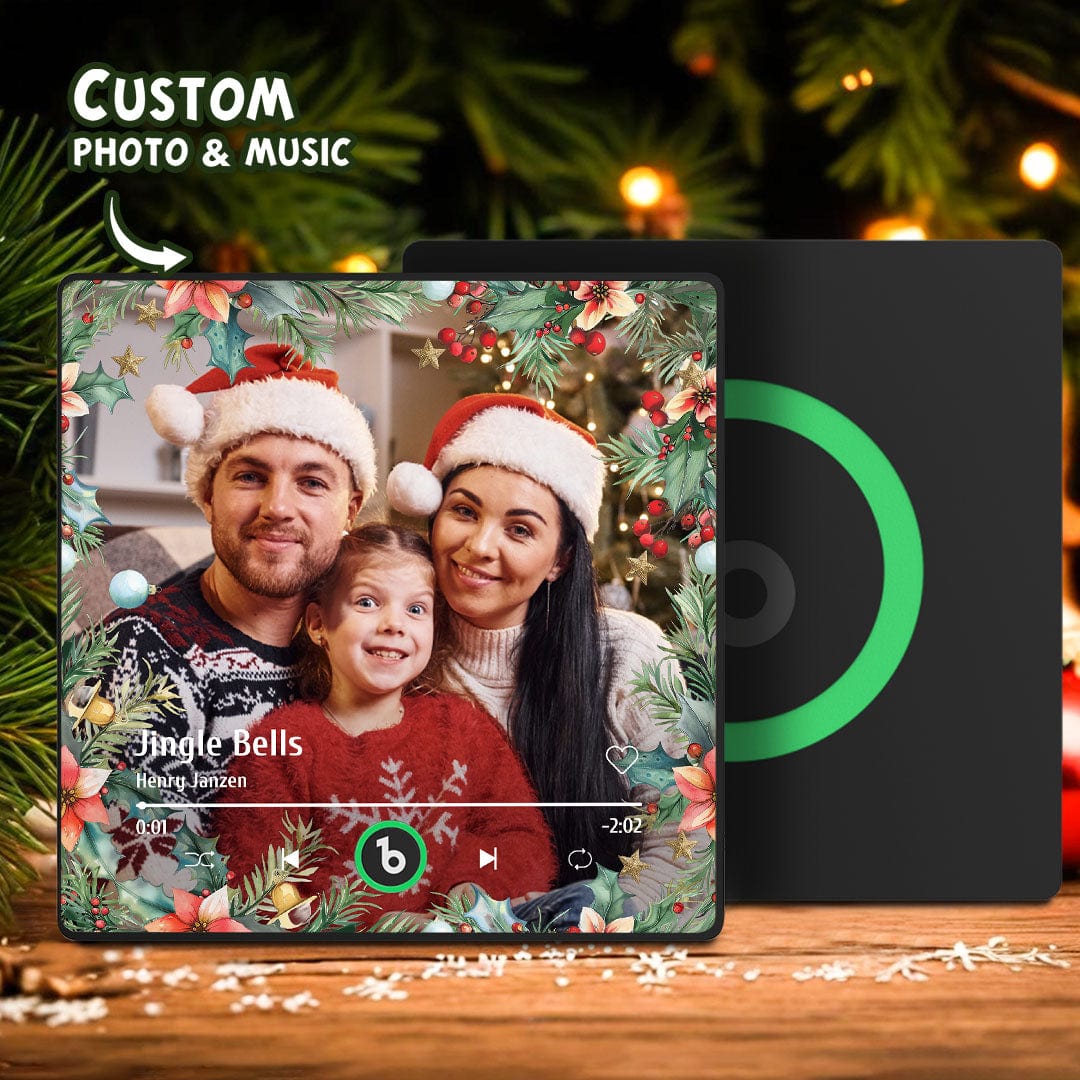 Personalized Christmas Family Photo Music Fridge Magnet Custom Music Magnets Can Play Songs Christmas Gifts for Family - Giftlab