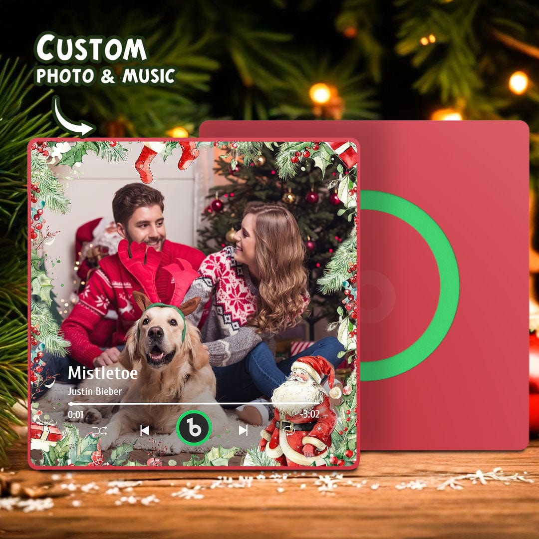 Custom Family Photo Music Fridge Magnet Christmas Gifts for Family Personalized Music Magnets Can Play Songs - Giftlab
