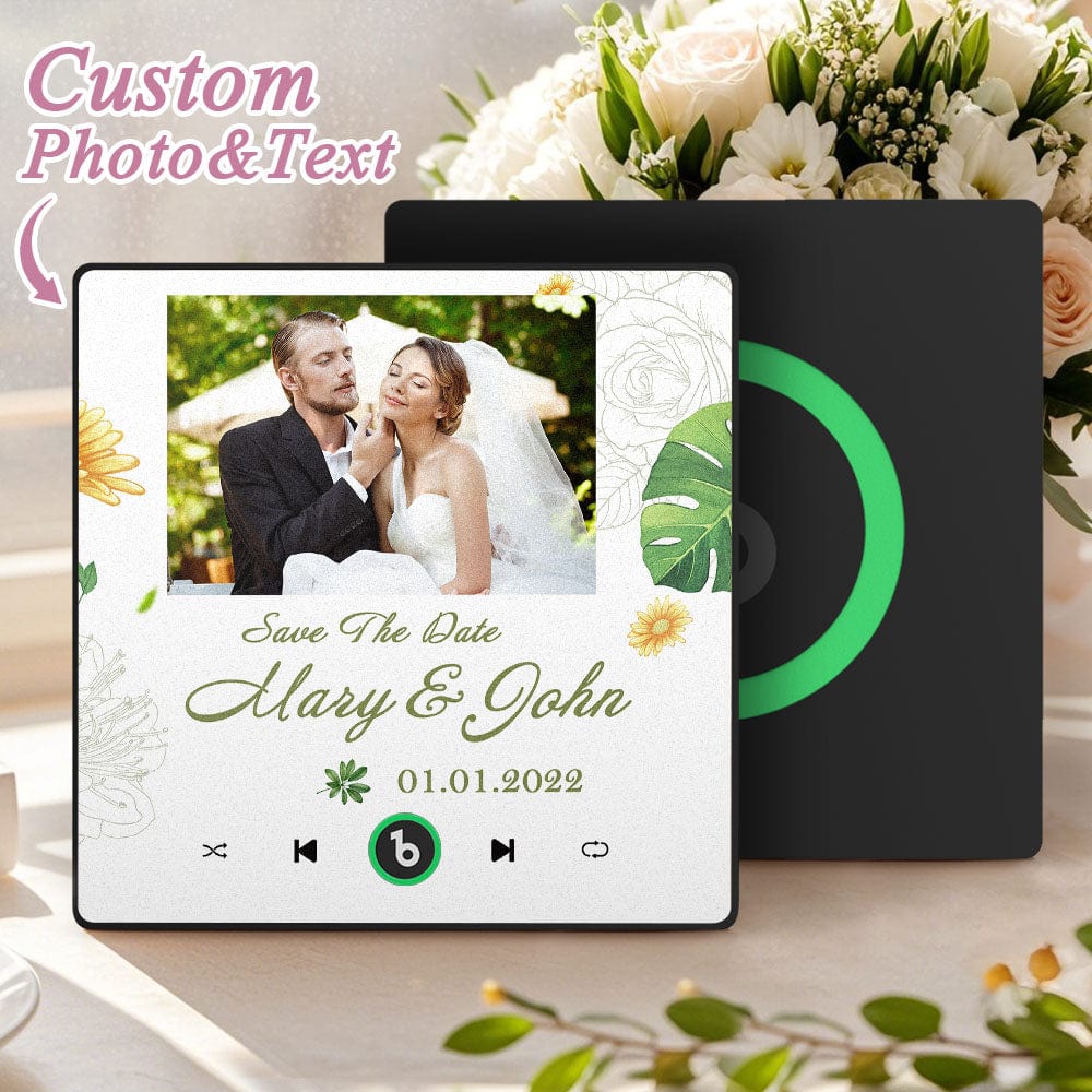 Music Fridge Magnet Custom Wedding Gift for Couples Personalized Music Magnets Can Play Songs - Giftlab