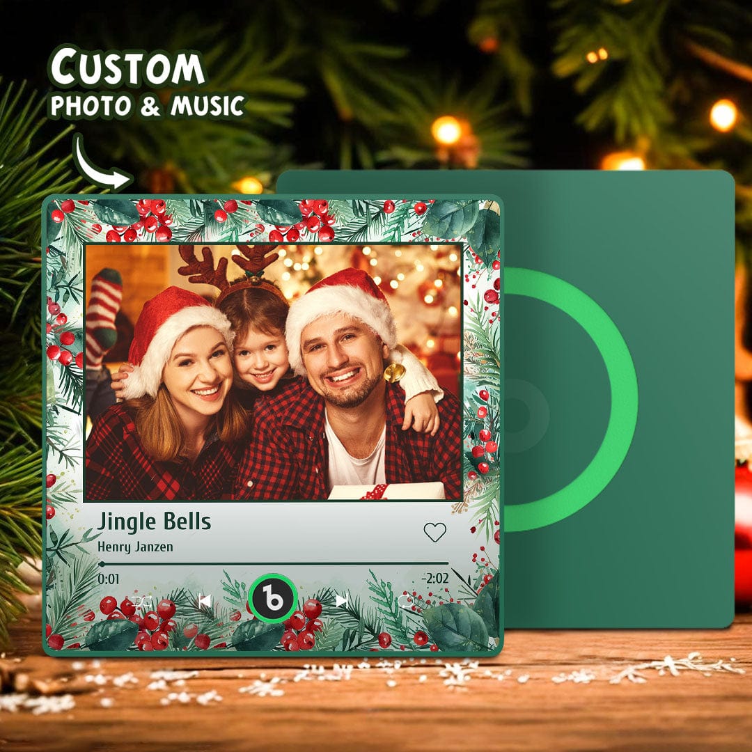 Music Fridge Magnet Personalized Christmas Family Photo Music Magnets Can Play Songs Christmas Gifts - Giftlab