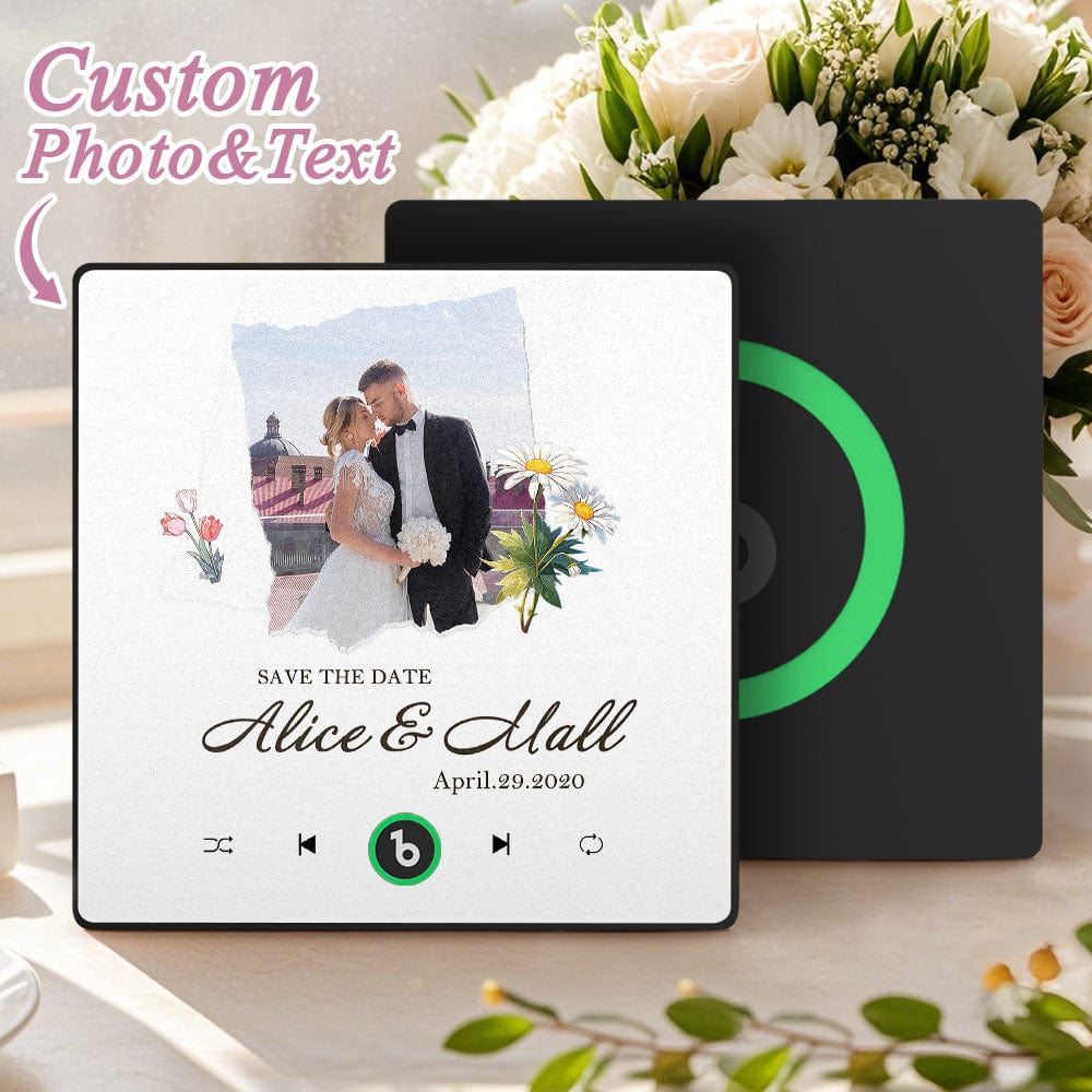 Music Fridge Magnet Custom Gift for Couples Personalized Music Magnets Can Play Songs Wedding Gifts - Giftlab