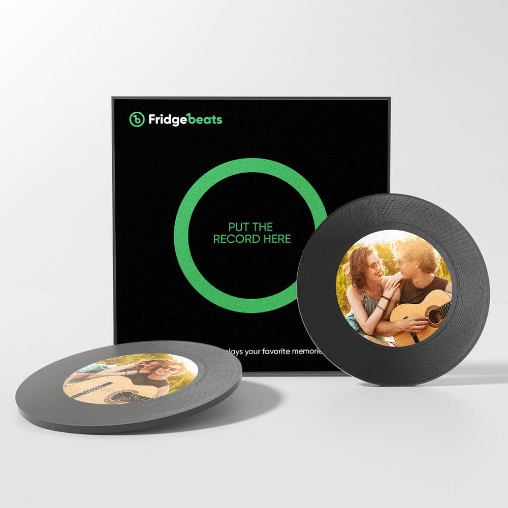 Custom Music & Photo Fridge Magnet Can Customize 1-6 Vinyl and Songs