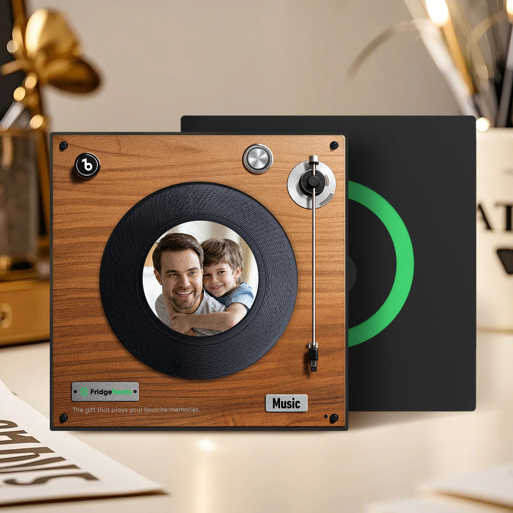 Upgraded Personalized Music Fridge Magnet That Play Songs Record Supports 1-6 Songs Gifts for Dad - Giftlab