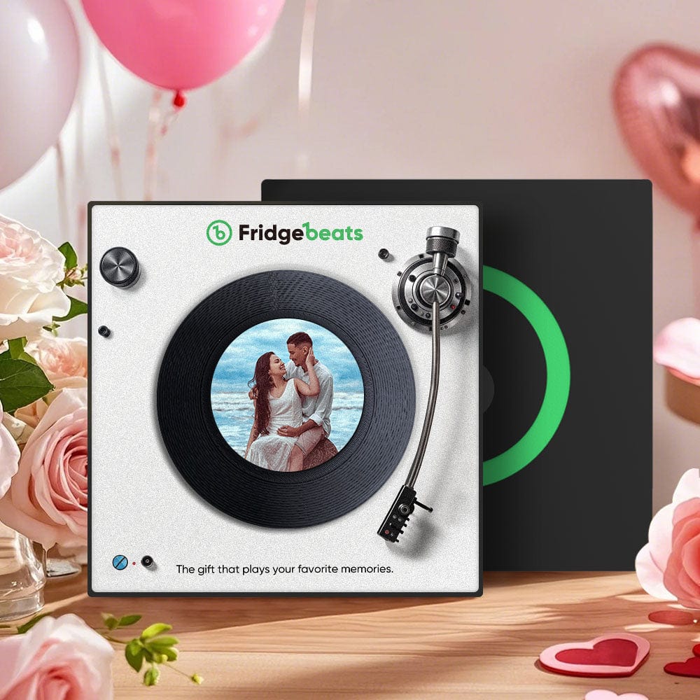 Custom Music & Photo Fridge Magnet Can Customize 1-6 Vinyl and Songs - Giftlab