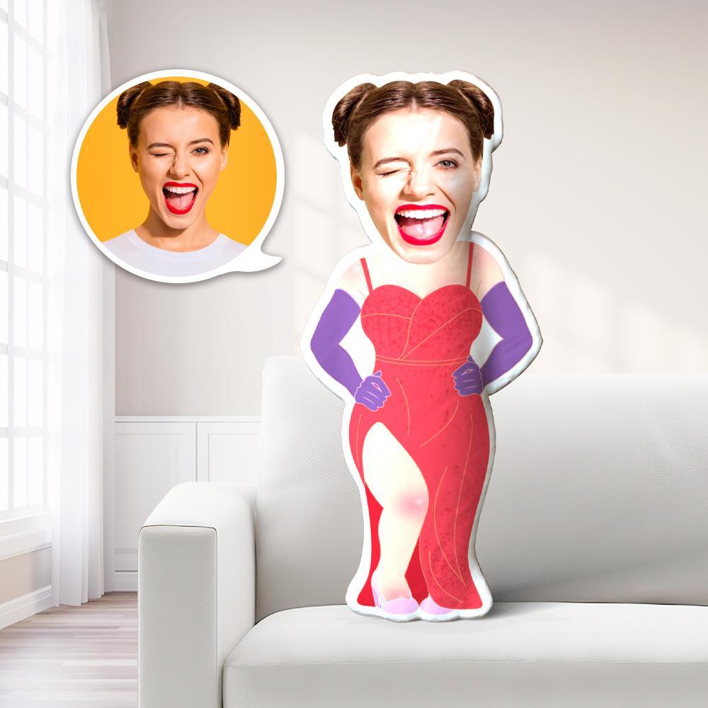 Sexy Girl Photo Pillow Cat Face Pillow Personalized Pet Pillow Costume MiniMe Doll - Giftlab