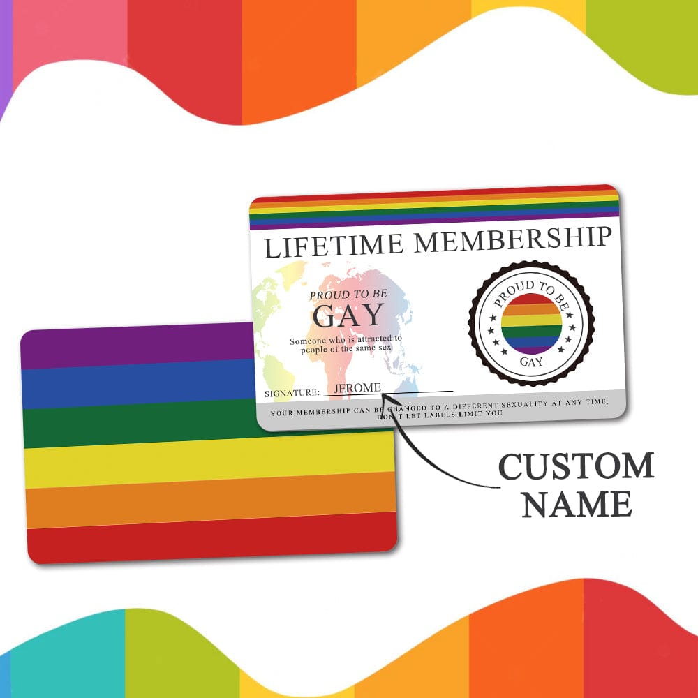 Custom LGBT ID Card Wallet Insert Personalized Transgender Pride Card Badge Gift for Pride Month - Giftlab