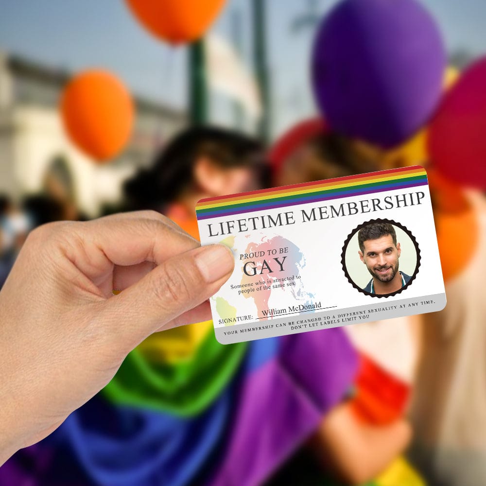 Custom LGBT ID Card Wallet Insert Personalized Gay Pride Card Badge Gifts for Pride Month - Giftlab