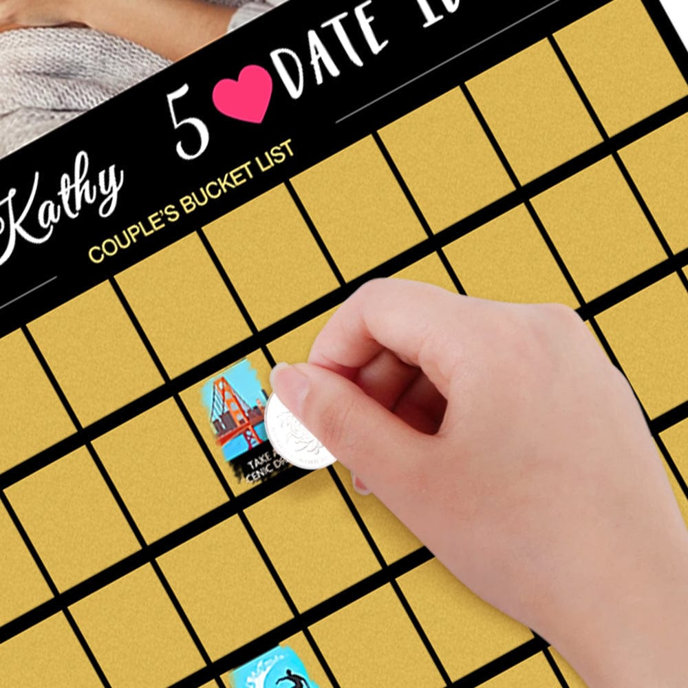 Personalised Scratch off Bucket list Custom Scratch off Poster Gift for Couple Wedding Gift Anniversary Gift - Giftlab
