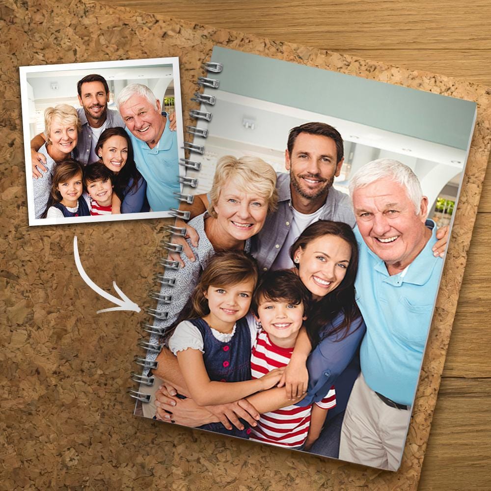 Photo Notebook Custom Spiral Notebook Family Gifts 14*21CM - Giftlab