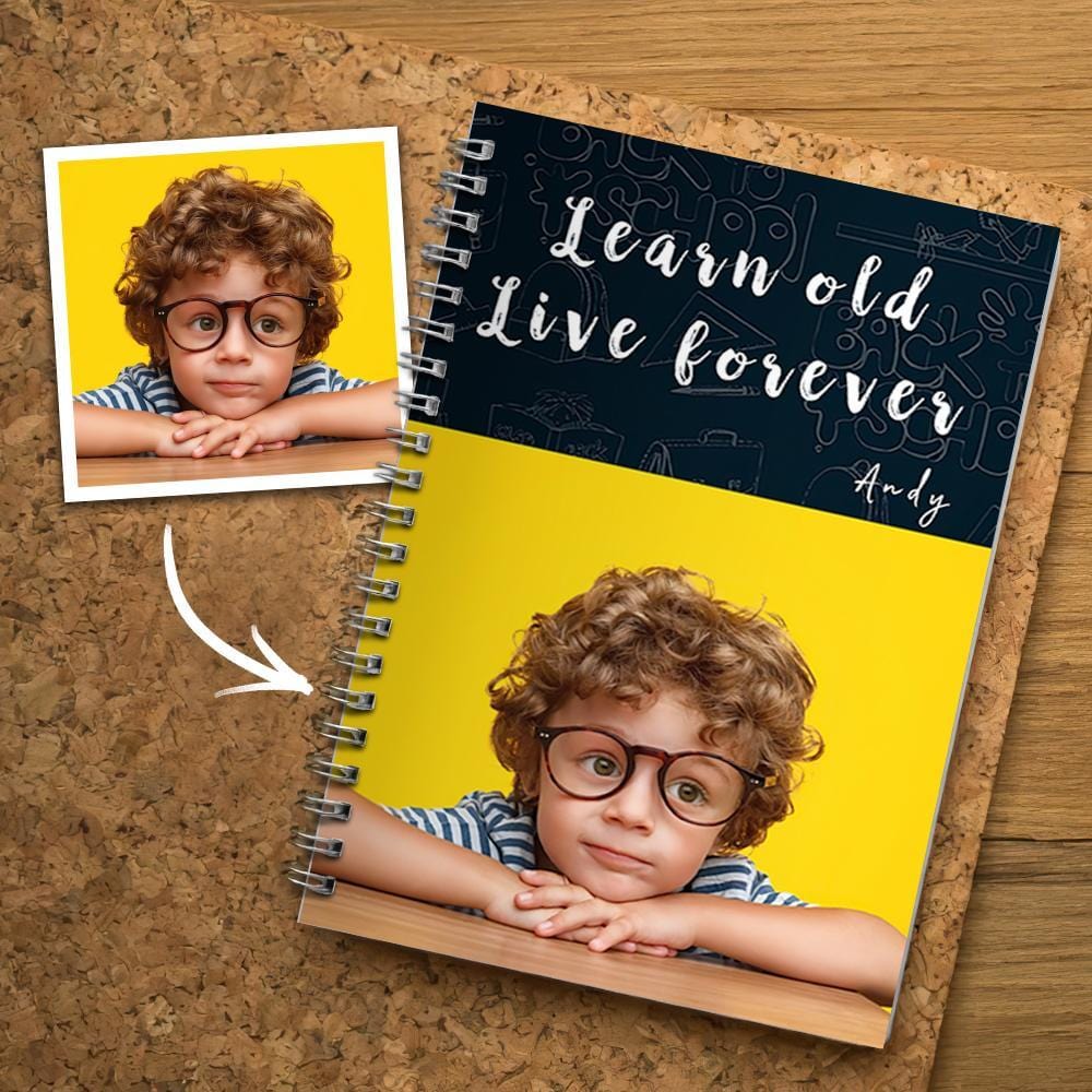 Photo Spiral Notebook Custom Notebook Back To School Gifts 14*21CM - Giftlab