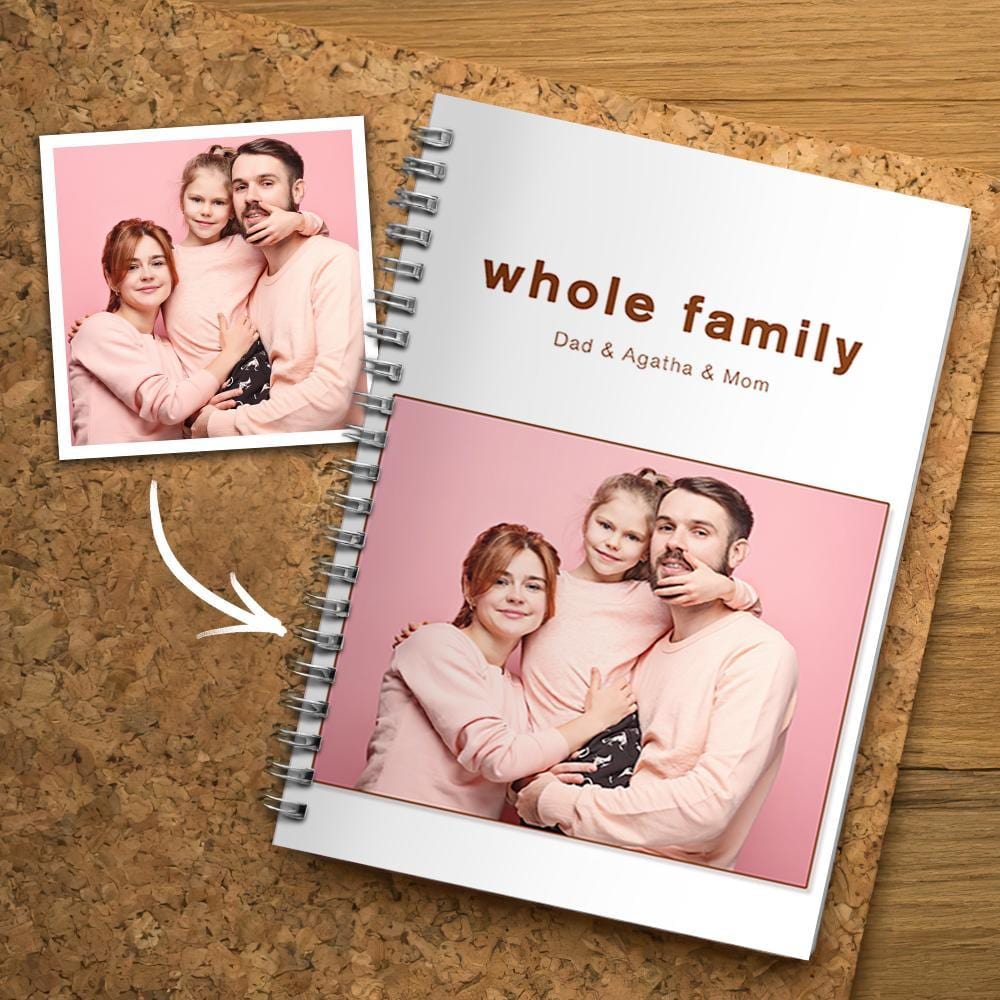 Custom Photo Notebook Ruled Notebook Family Gifts 14*21CM - Giftlab