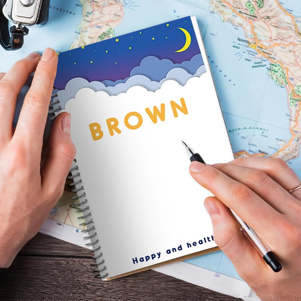 Ruled Spiral Notebook Moon Back To School Gifts 14*21CM - Giftlab