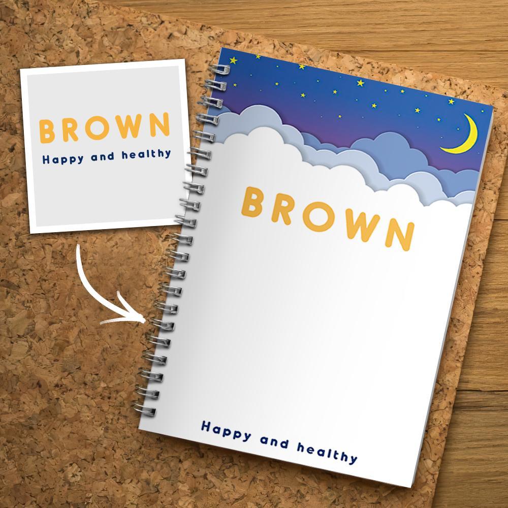 Ruled Spiral Notebook Moon Back To School Gifts 14*21CM - Giftlab