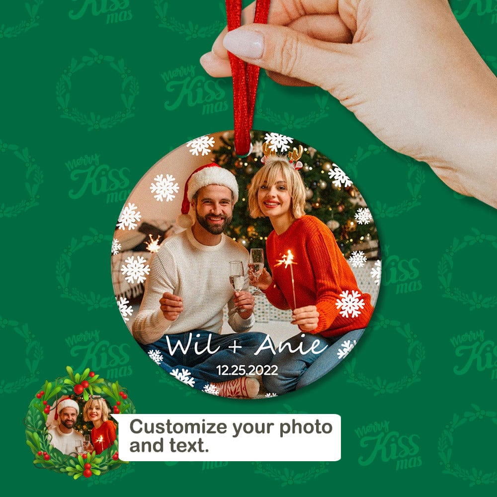 Photo Ornament Custom Christmas Ornaments Christmas Gifts For Couple - Giftlab