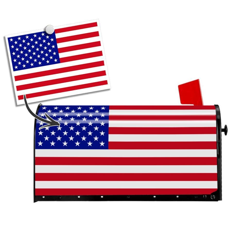 Custom Photo Mail Box Cover American Flag PVC Cover - Giftlab