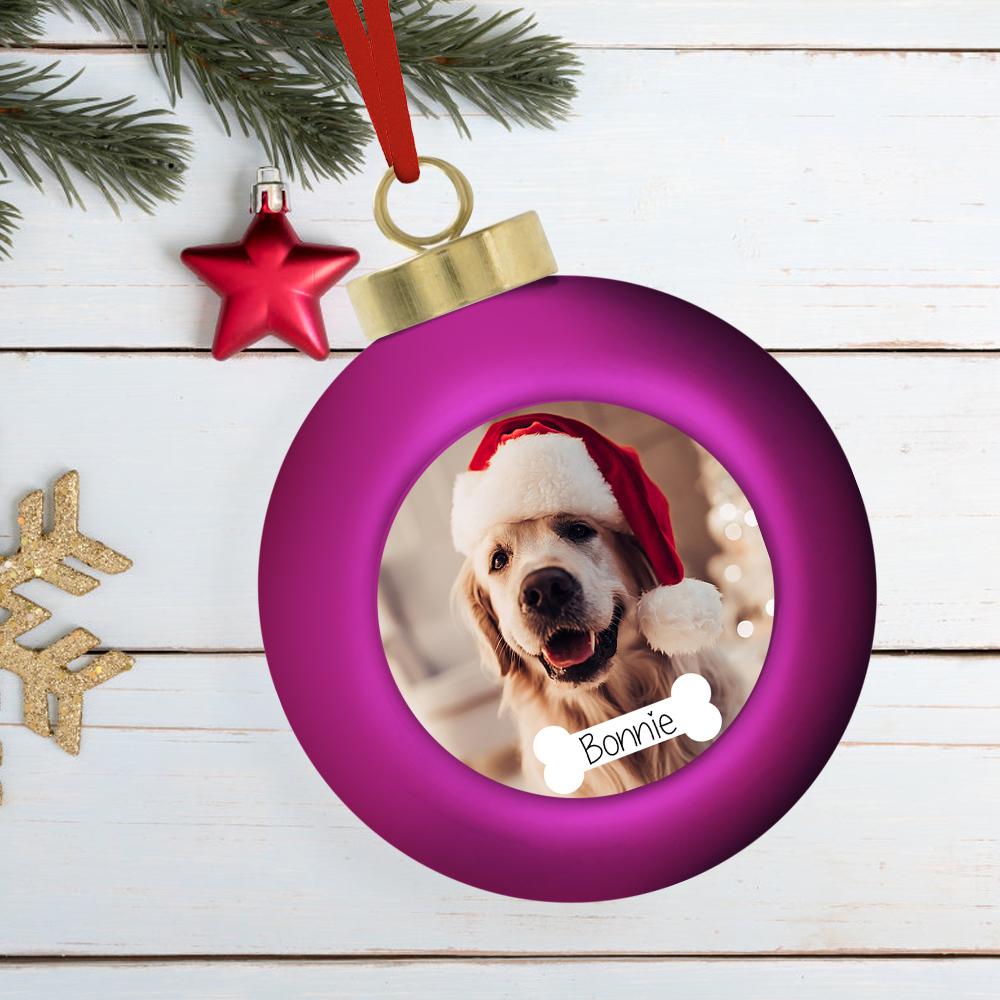 Custom Dog Ornaments Custom Christmas Photo Ball Ornament Christmas Gifts for Pet Lover - Giftlab