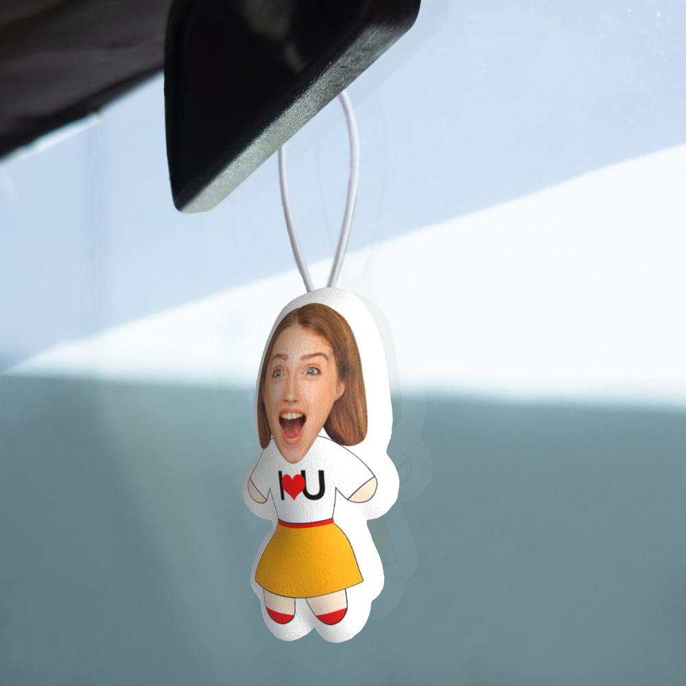 Custom Car Air Freshener with Face Personalizd Gifts for Her I Love U - Giftlab