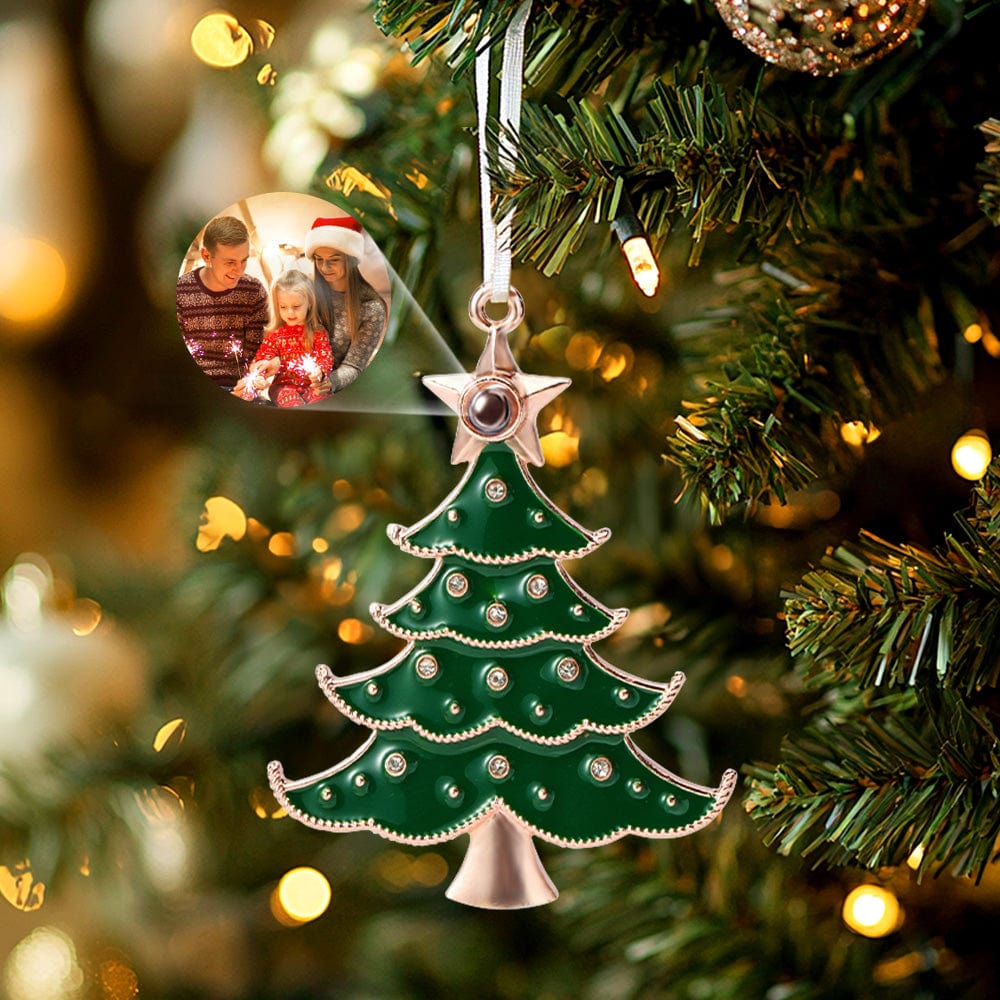 Personalized Projection Ornament Custom Photo Christmas Tree Ornament for Christmas Gifts - Giftlab