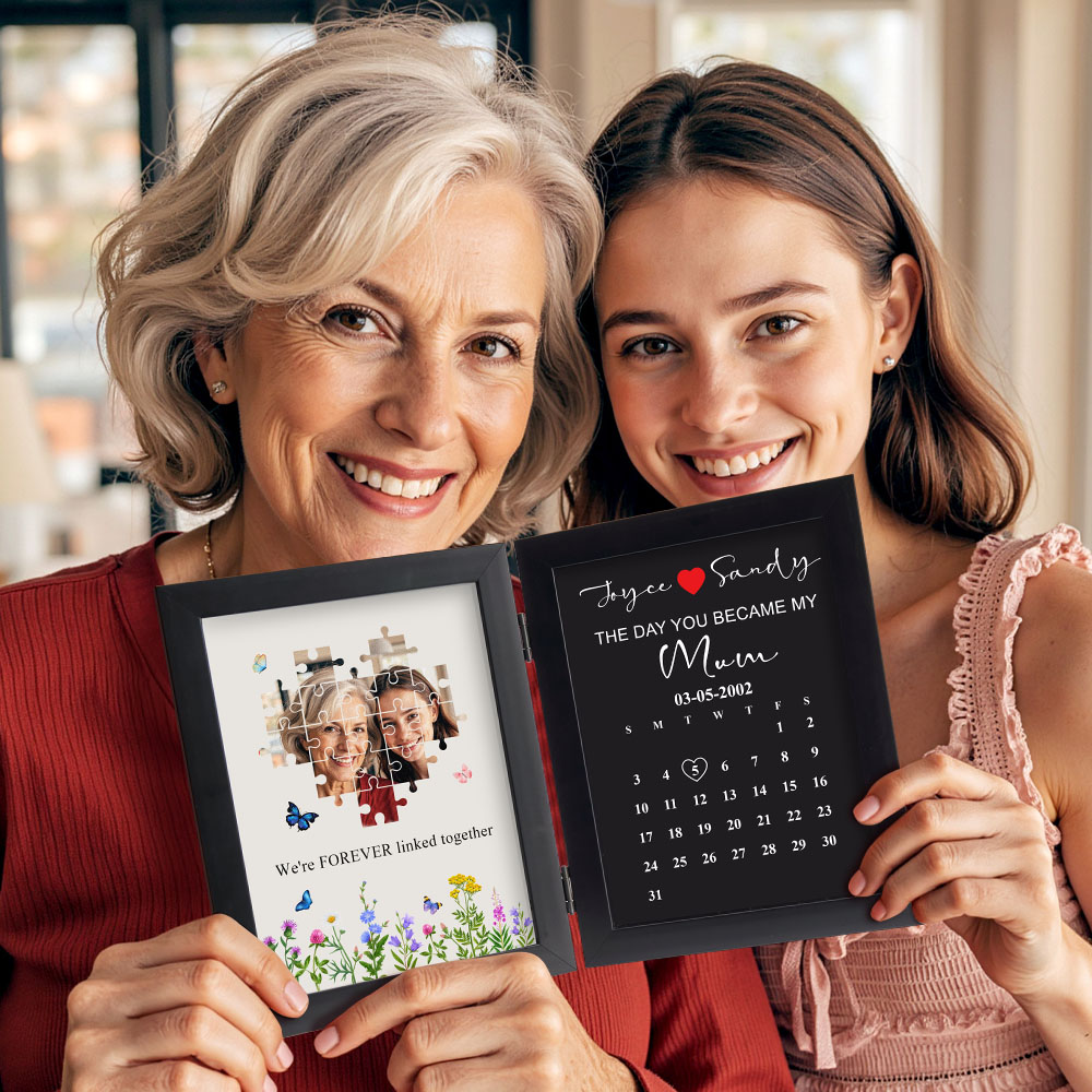Personalized The Day You Became My Mother Puzzle Photo Frame Mother's Day Gift for Mom - Giftlab