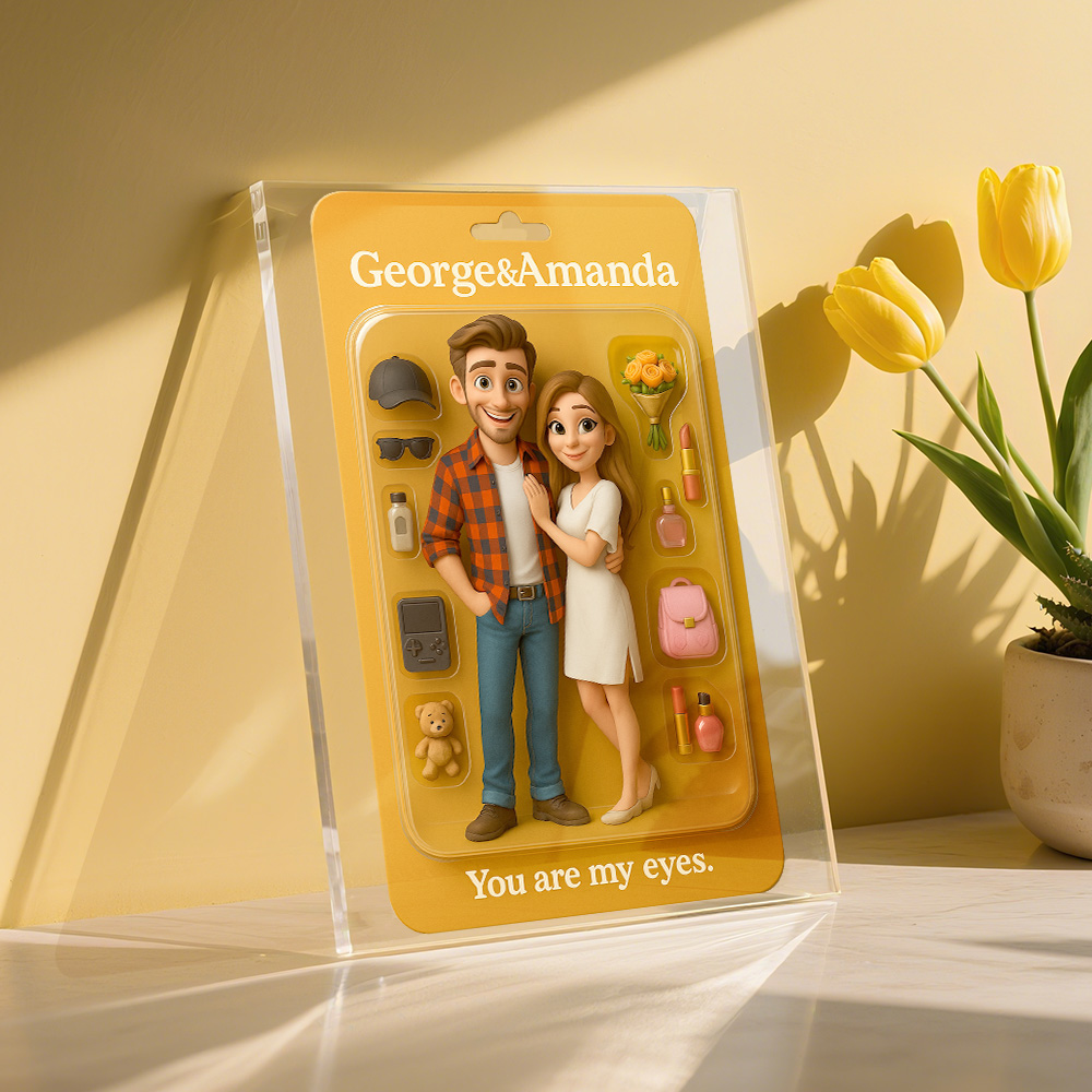 Custom Starter Pack Portrait, Personalized Portrait 3D Blister Toy Art, Custom Action Figure - Giftlab