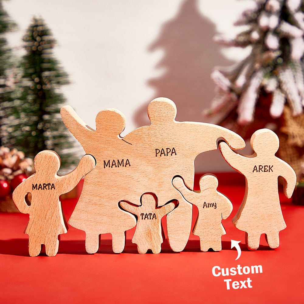 Personalized Wooden Family Puzzle Decor Custom Name Gifts for any Occasion - Giftlab