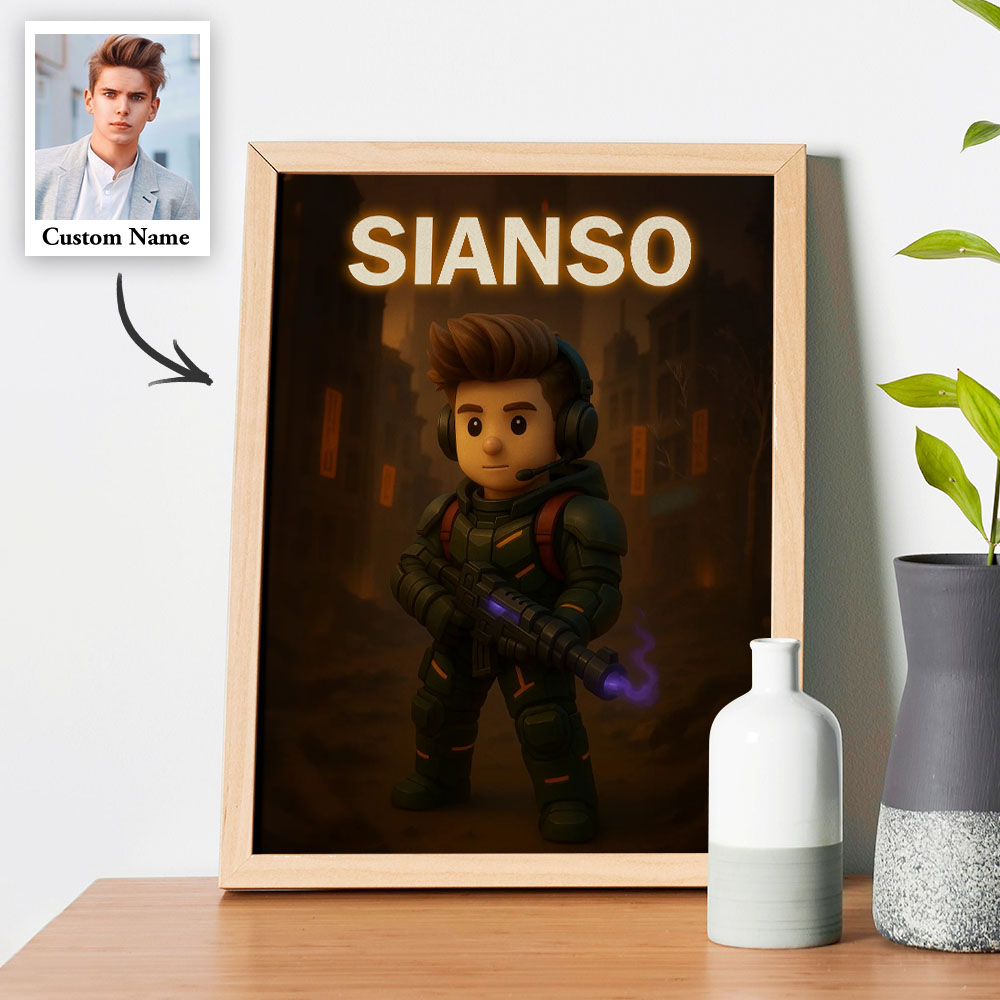 Custom Blox Portrait from Personalized Photo to Character Gifts For Game Lovers
