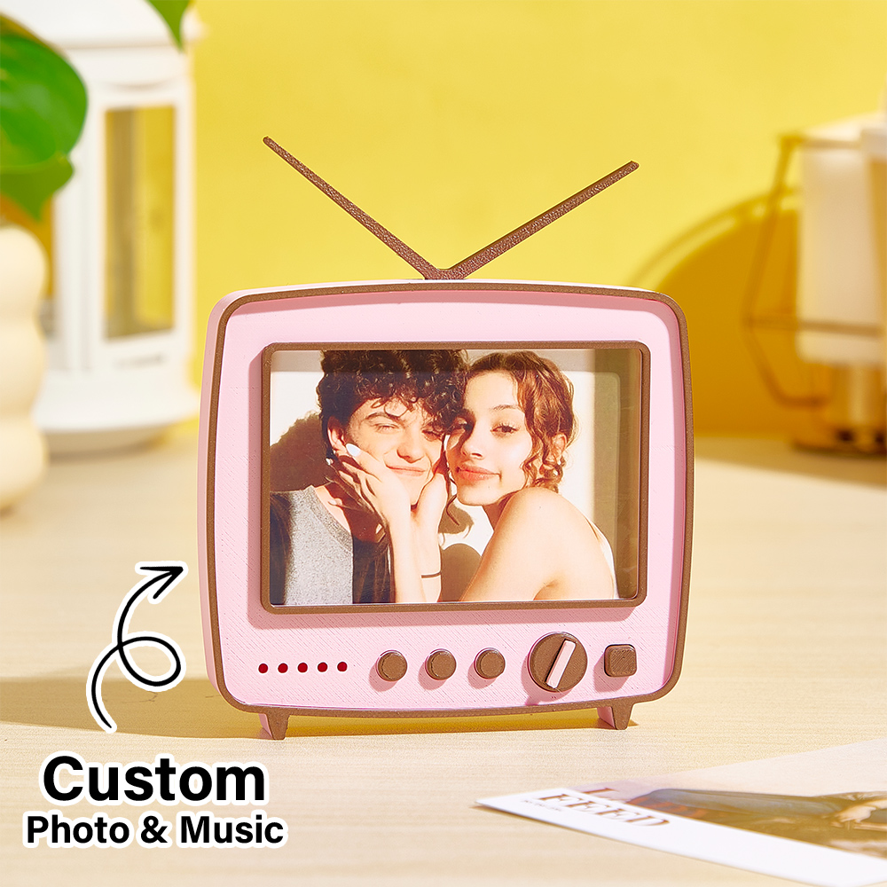 Custom Photo 3D printed TV-shaped music Ornaments Personalized Photo Music Fridge Magnets