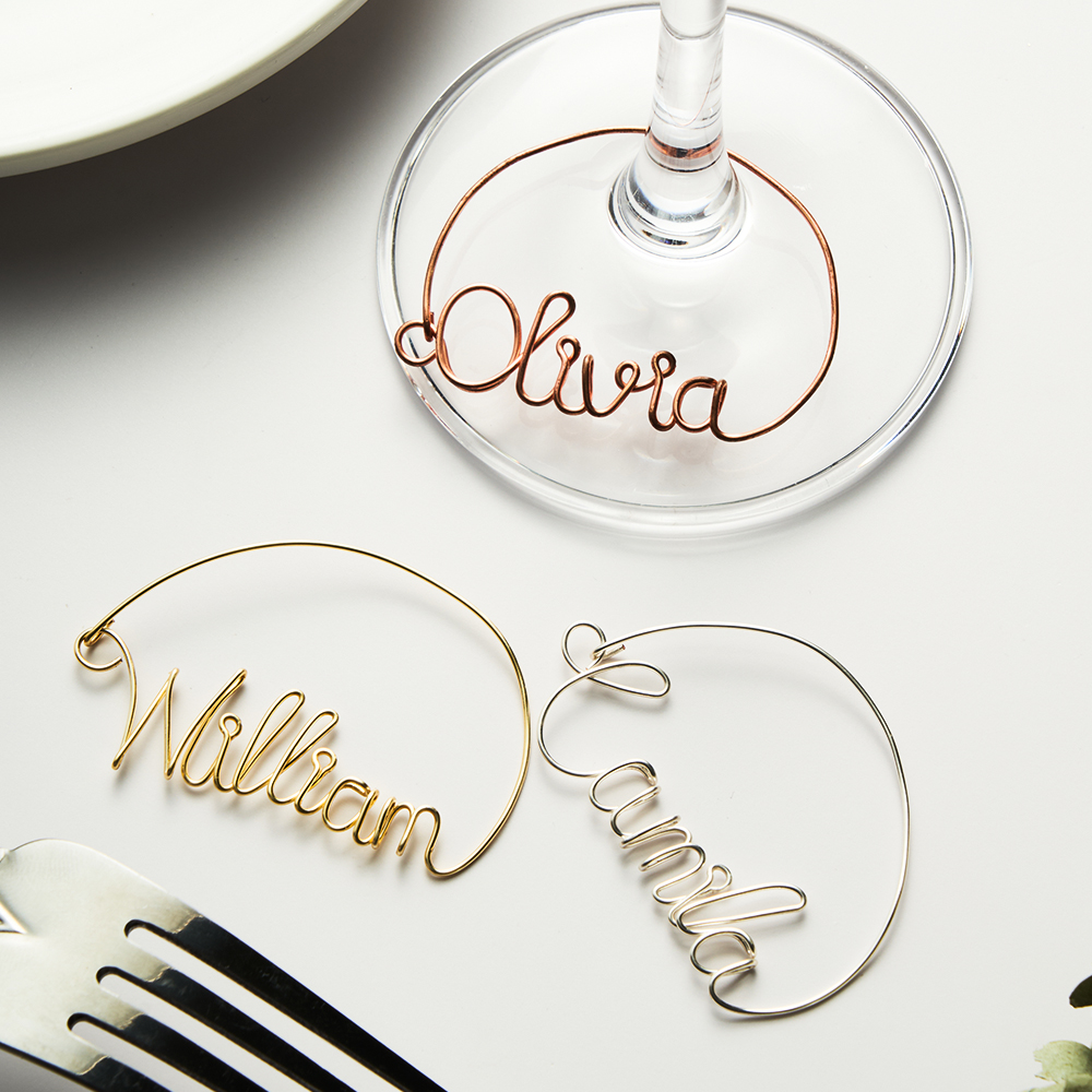 Wine glass charm, Custom Name, Bachelorette Decorations