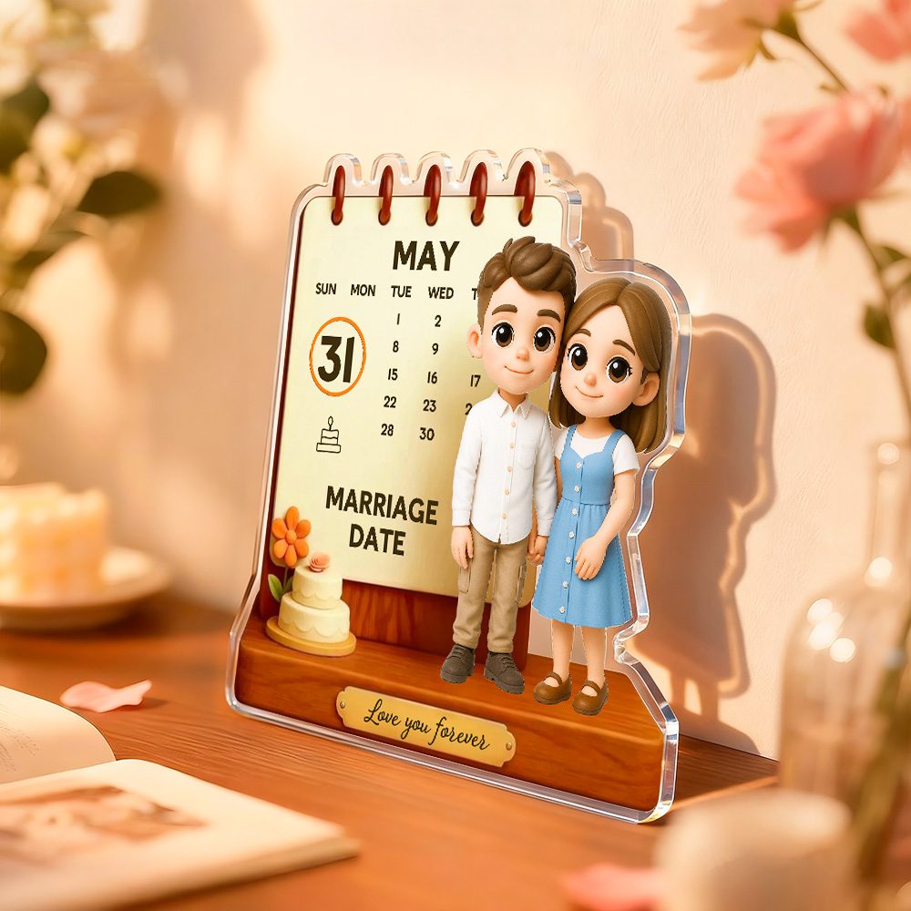 Personalized Couple Portrait Acrylic Decor Anniversary Gift