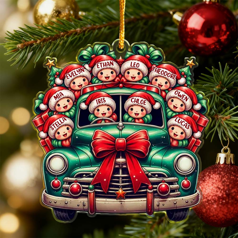 Family Over Everything - Family Personalized Custom Ornament - Acrylic Custom Shaped - Christmas Gift For Family Members