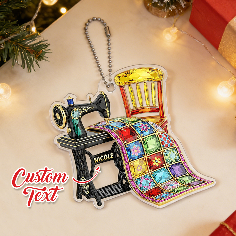 Sewing Machine Ornament - Personalized Gifts For Sewing Lovers